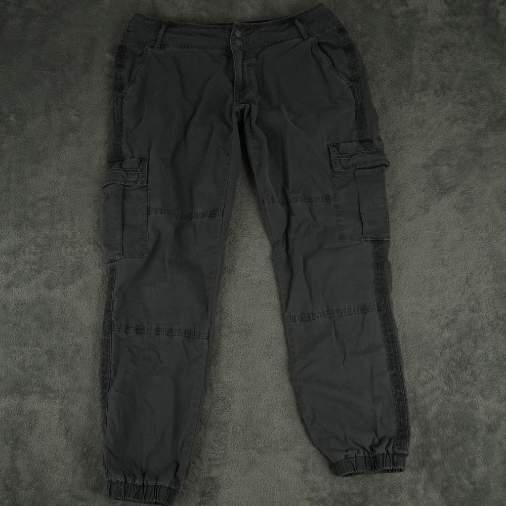 prAna Kadri Pants Womens 8 Gray Organic Cotton Ripstop Hiking Cargo Jogger - Picture 2 of 13